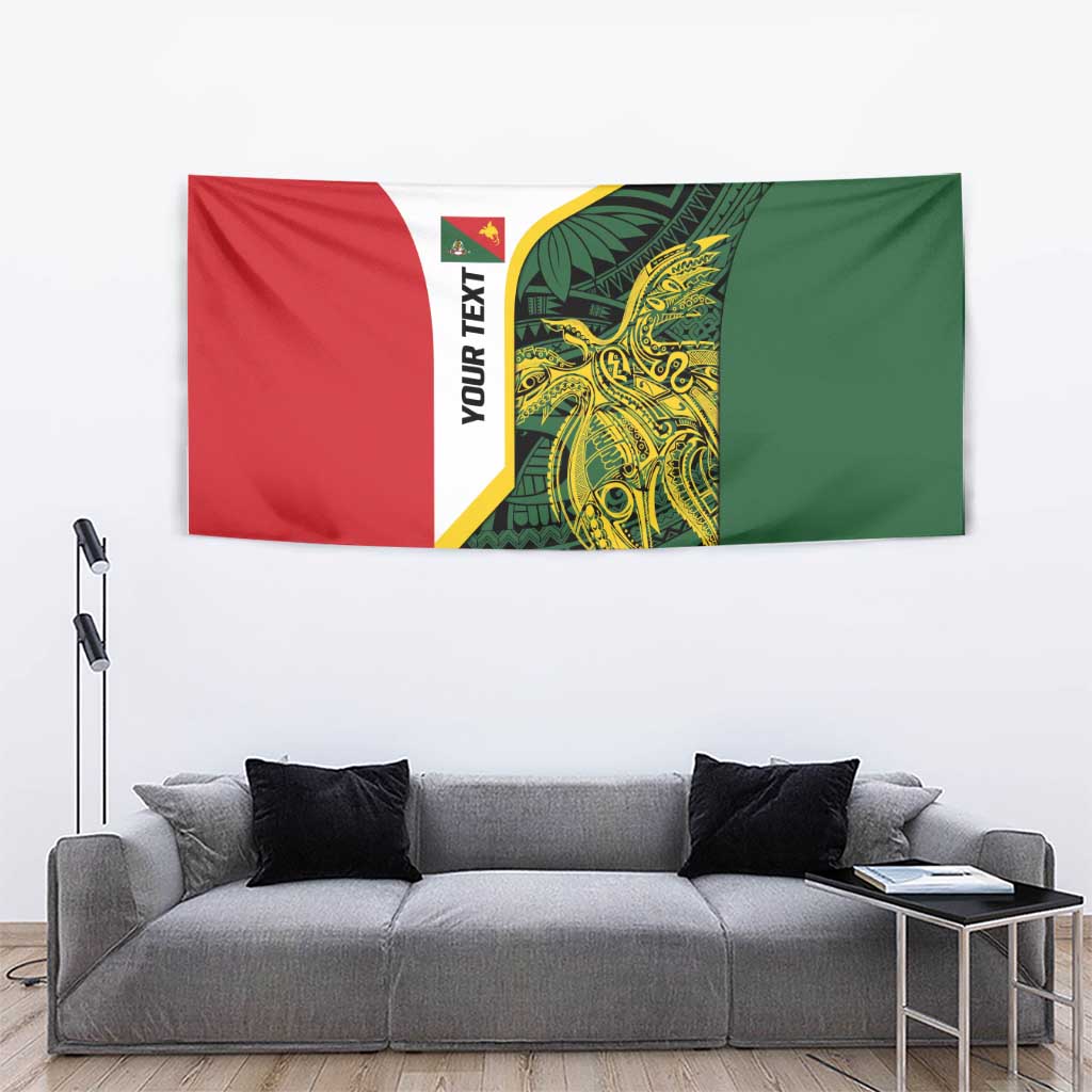 Personalised PNG East Sepik Province Tapestry Bird of Paradise Tattoo Flag Motif - Polynesian Pride