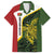 Personalised PNG Eastern Highlands Family Matching Long Sleeve Bodycon Dress and Hawaiian Shirt Bird of Paradise Tattoo Flag Motif - Polynesian Pride