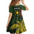 Personalised PNG Eastern Highlands Family Matching Off Shoulder Maxi Dress and Hawaiian Shirt Bird of Paradise Tattoo Flag Motif - Polynesian Pride