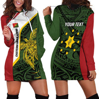 Personalised PNG Eastern Highlands Hoodie Dress Bird of Paradise Tattoo Flag Motif - Polynesian Pride