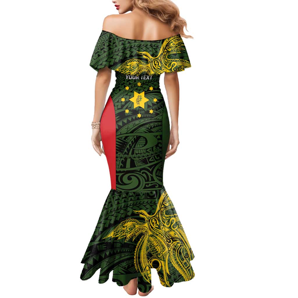 Personalised PNG Eastern Highlands Mermaid Dress Bird of Paradise Tattoo Flag Motif LT9 - Polynesian Pride