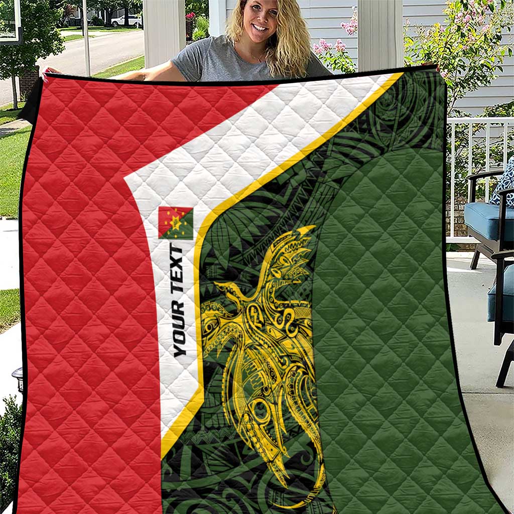 Personalised PNG Eastern Highlands Quilt Bird of Paradise Tattoo Flag Motif - Polynesian Pride