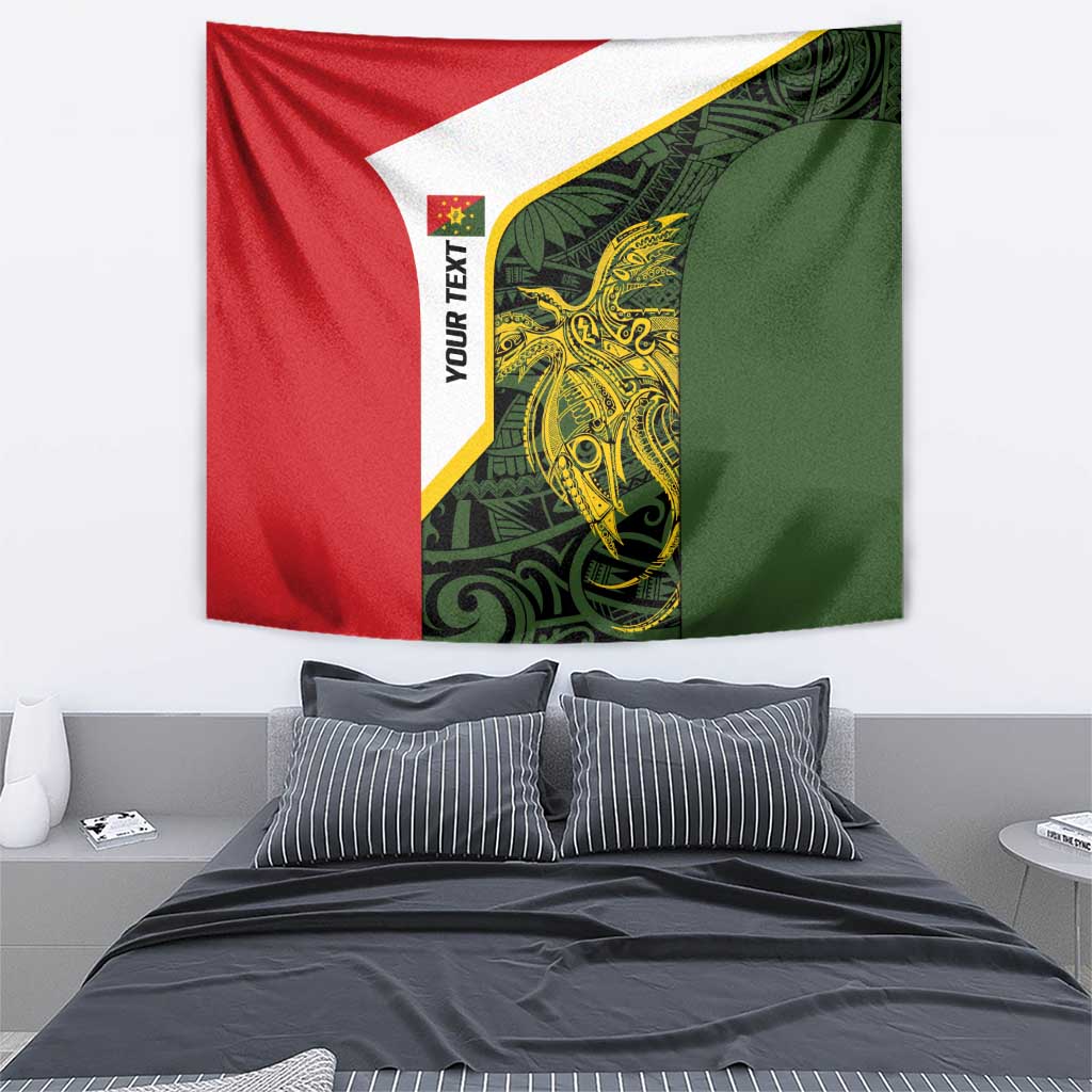 Personalised PNG Eastern Highlands Tapestry Bird of Paradise Tattoo Flag Motif - Polynesian Pride