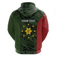 Personalised PNG Eastern Highlands Zip Hoodie Bird of Paradise Tattoo Flag Motif LT9 - Polynesian Pride