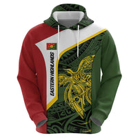 Personalised PNG Eastern Highlands Zip Hoodie Bird of Paradise Tattoo Flag Motif LT9 - Polynesian Pride