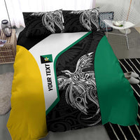 Personalised PNG Enga Province Bedding Set Bird of Paradise Tattoo Flag Motif - Polynesian Pride