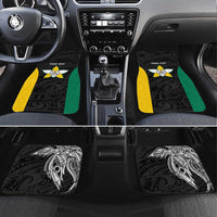 Personalised PNG Enga Province Car Mats Bird of Paradise Tattoo Flag Motif - Polynesian Pride
