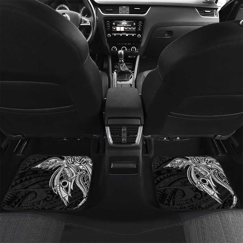 Personalised PNG Enga Province Car Mats Bird of Paradise Tattoo Flag Motif - Polynesian Pride