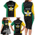 Personalised PNG Enga Province Family Matching Long Sleeve Bodycon Dress and Hawaiian Shirt Bird of Paradise Tattoo Flag Motif - Polynesian Pride