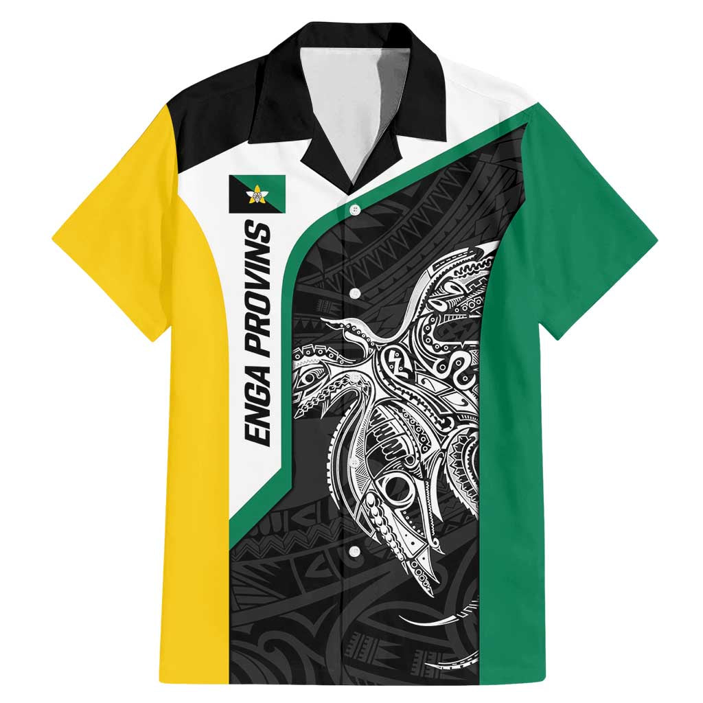 Personalised PNG Enga Province Family Matching Mermaid Dress and Hawaiian Shirt Bird of Paradise Tattoo Flag Motif - Polynesian Pride