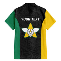 Personalised PNG Enga Province Family Matching Mermaid Dress and Hawaiian Shirt Bird of Paradise Tattoo Flag Motif - Polynesian Pride