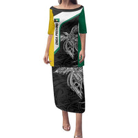 Personalised PNG Enga Province Family Matching Puletasi and Hawaiian Shirt Bird of Paradise Tattoo Flag Motif - Polynesian Pride