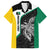 Personalised PNG Enga Province Family Matching Short Sleeve Bodycon Dress and Hawaiian Shirt Bird of Paradise Tattoo Flag Motif - Polynesian Pride