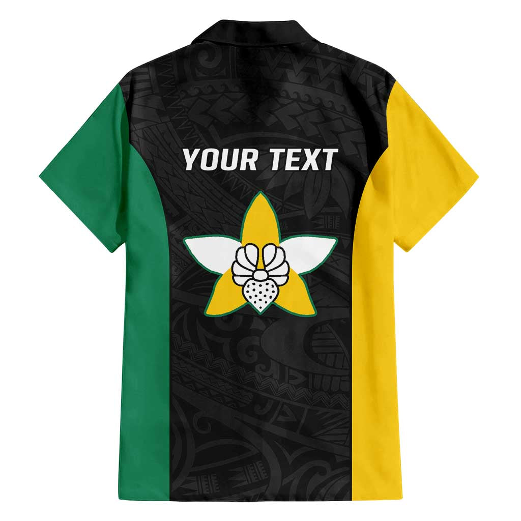 Personalised PNG Enga Province Family Matching Summer Maxi Dress and Hawaiian Shirt Bird of Paradise Tattoo Flag Motif - Polynesian Pride