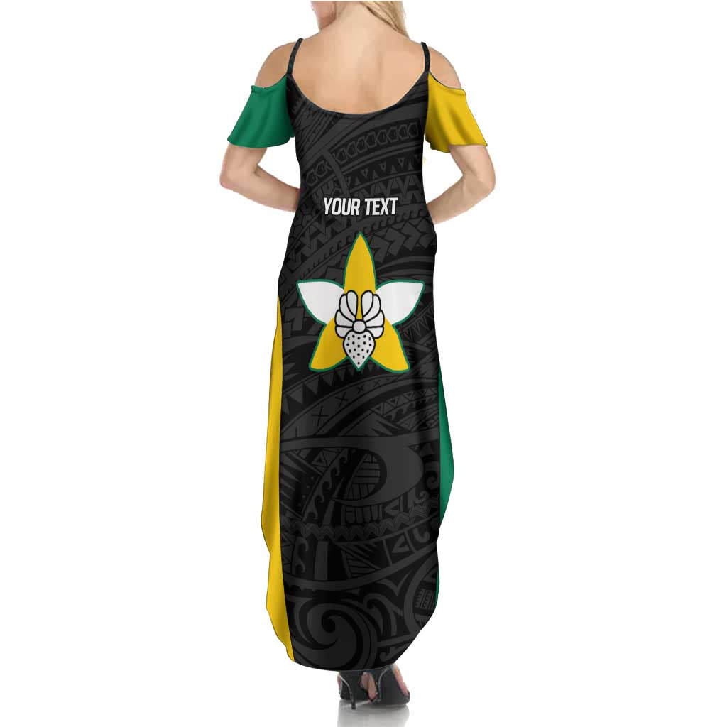 Personalised PNG Enga Province Family Matching Summer Maxi Dress and Hawaiian Shirt Bird of Paradise Tattoo Flag Motif - Polynesian Pride