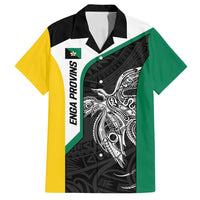 Personalised PNG Enga Province Family Matching Tank Maxi Dress and Hawaiian Shirt Bird of Paradise Tattoo Flag Motif - Polynesian Pride