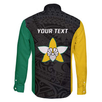 Personalised PNG Enga Province Family Matching Tank Maxi Dress and Hawaiian Shirt Bird of Paradise Tattoo Flag Motif - Polynesian Pride