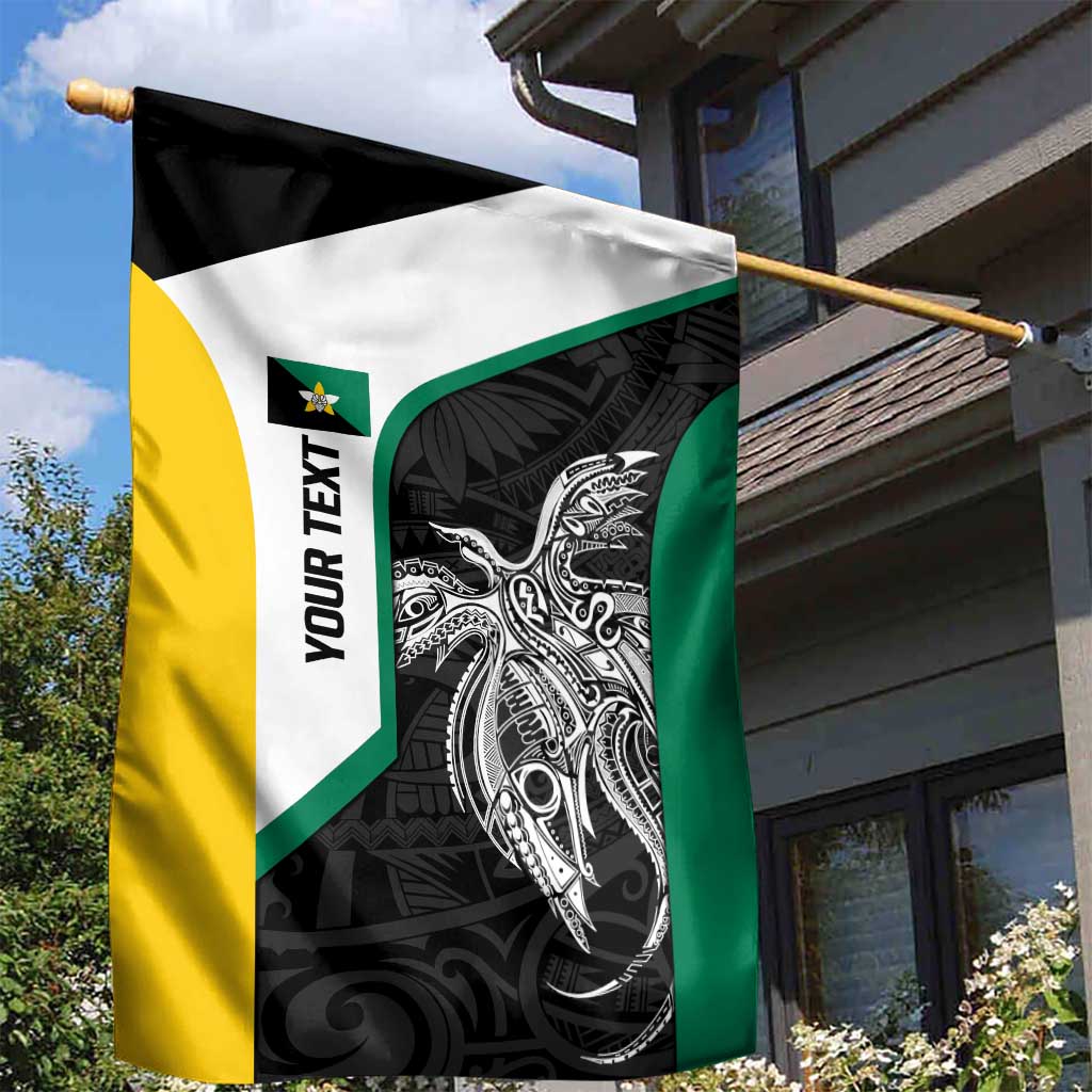 Personalised PNG Enga Province Garden Flag Bird of Paradise Tattoo Flag Motif - Polynesian Pride