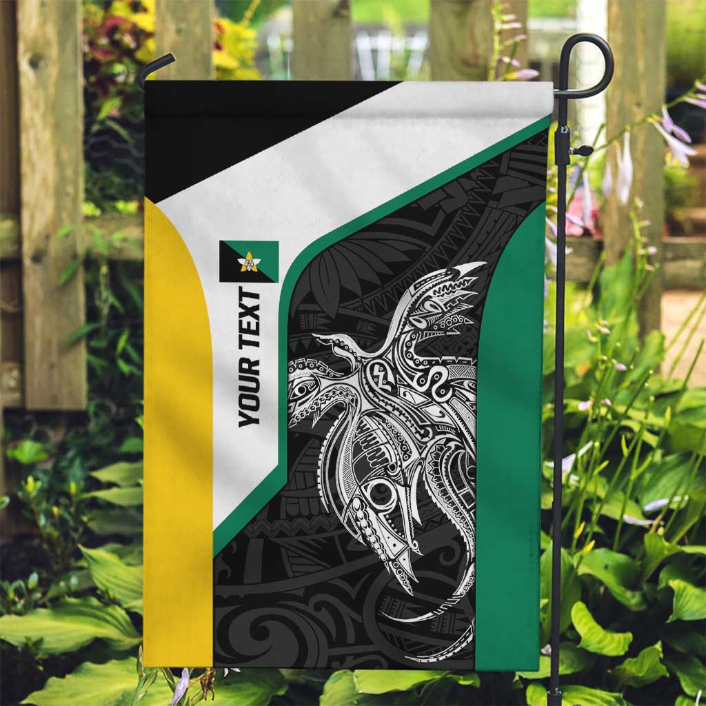 Personalised PNG Enga Province Garden Flag Bird of Paradise Tattoo Flag Motif - Polynesian Pride