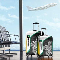 Personalised PNG Enga Province Luggage Cover Bird of Paradise Tattoo Flag Motif - Polynesian Pride