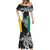 Personalised PNG Enga Province Mermaid Dress Bird of Paradise Tattoo Flag Motif - Polynesian Pride