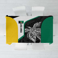 Personalised PNG Enga Province Tablecloth Bird of Paradise Tattoo Flag Motif - Polynesian Pride