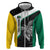Personalised PNG Enga Province Zip Hoodie Bird of Paradise Tattoo Flag Motif - Polynesian Pride