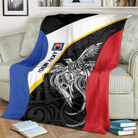 Personalised PNG Gulf Province Blanket Bird of Paradise Tattoo Flag Motif - Polynesian Pride