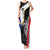 Personalised PNG Gulf Province Family Matching Tank Maxi Dress and Hawaiian Shirt Bird of Paradise Tattoo Flag Motif - Polynesian Pride