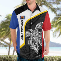 Personalised PNG Gulf Province Hawaiian Shirt Bird of Paradise Tattoo Flag Motif - Polynesian Pride