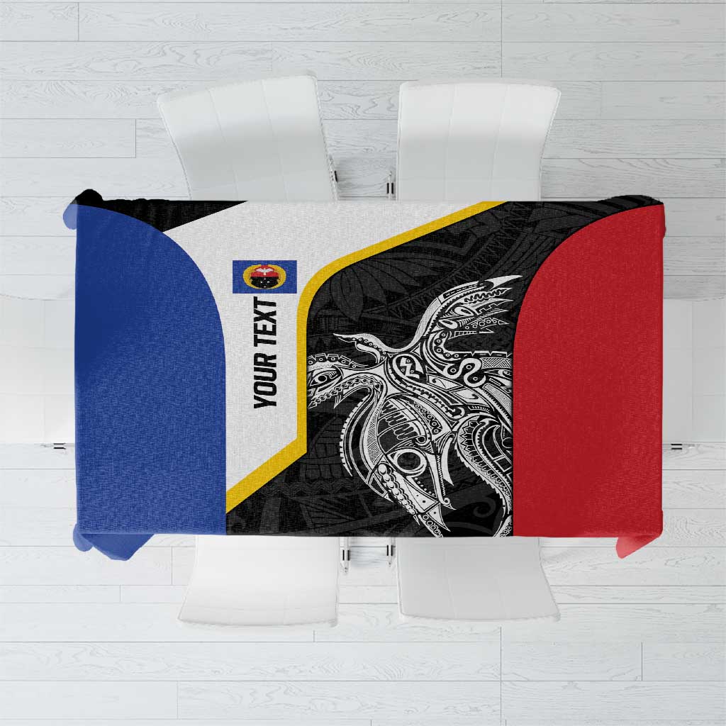 Personalised PNG Gulf Province Tablecloth Bird of Paradise Tattoo Flag Motif - Polynesian Pride