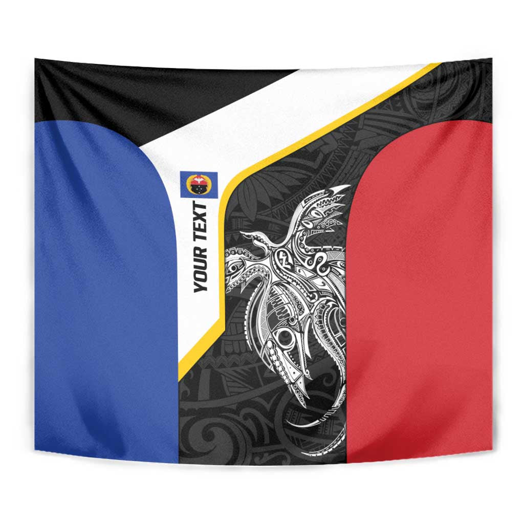 Personalised PNG Gulf Province Tapestry Bird of Paradise Tattoo Flag Motif - Polynesian Pride