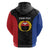 Personalised PNG Gulf Province Zip Hoodie Bird of Paradise Tattoo Flag Motif - Polynesian Pride
