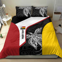 Personalised PNG Madang Province Bedding Set Bird of Paradise Tattoo Flag Motif - Polynesian Pride