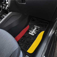 Personalised PNG Madang Province Car Mats Bird of Paradise Tattoo Flag Motif - Polynesian Pride