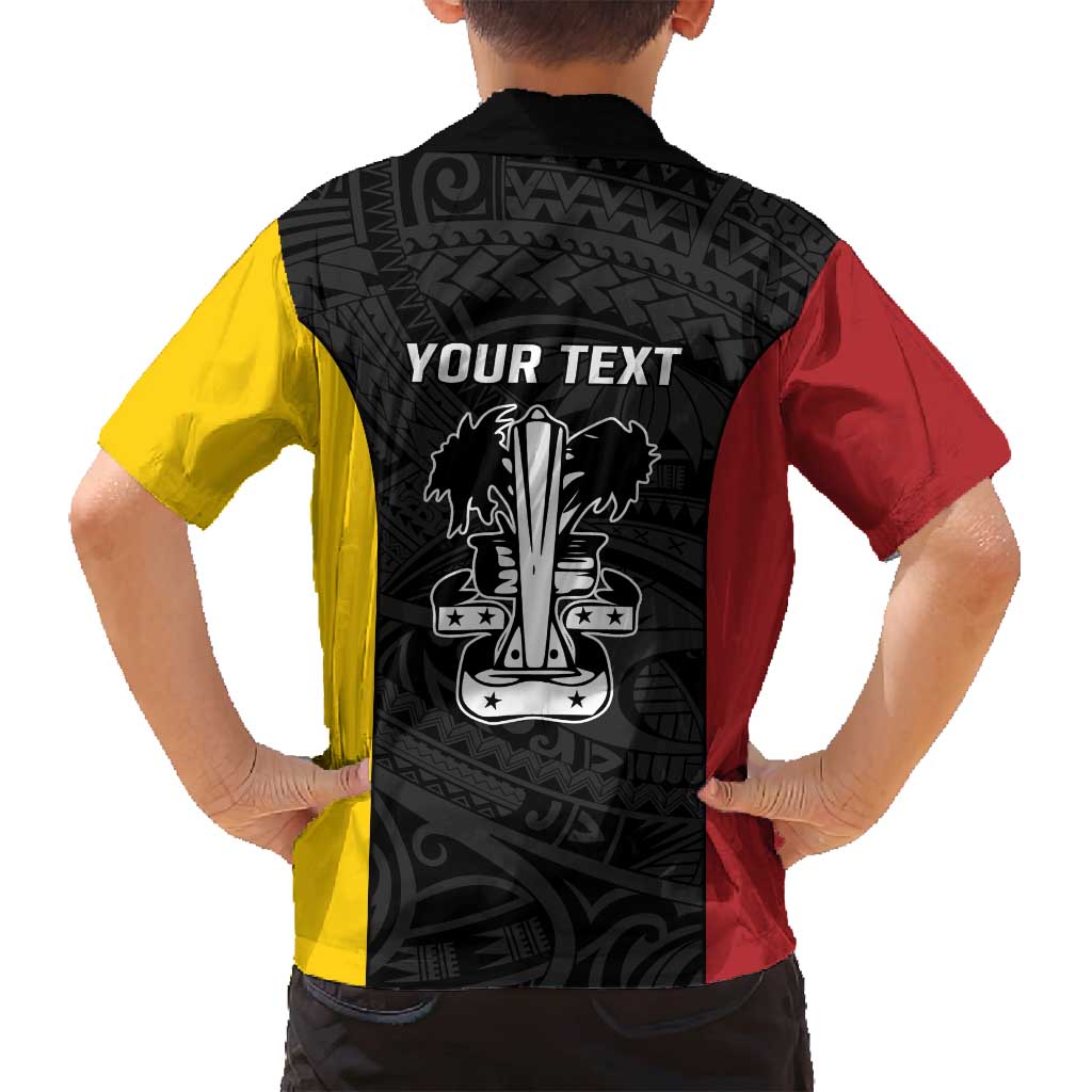 Personalised PNG Madang Province Family Matching Summer Maxi Dress and Hawaiian Shirt Bird of Paradise Tattoo Flag Motif - Polynesian Pride