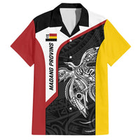 Personalised PNG Madang Province Family Matching Summer Maxi Dress and Hawaiian Shirt Bird of Paradise Tattoo Flag Motif - Polynesian Pride