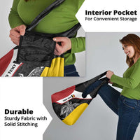 Personalised PNG Madang Province Grocery Bag Bird of Paradise Tattoo Flag Motif - Polynesian Pride