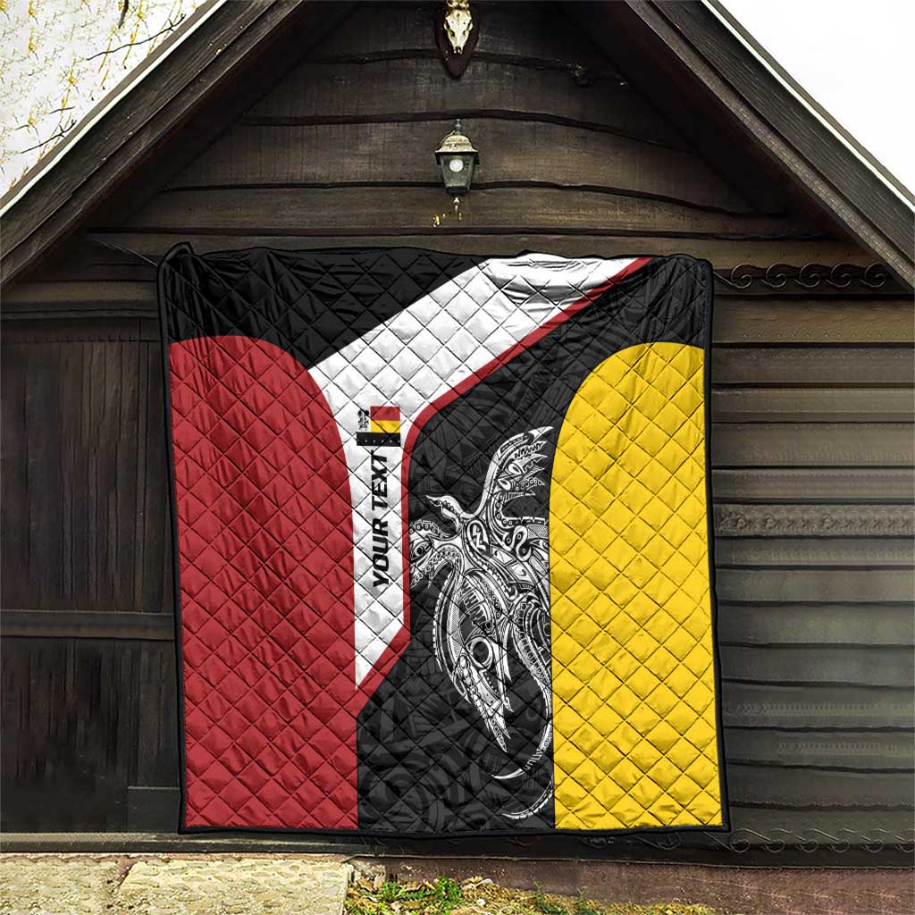 Personalised PNG Madang Province Quilt Bird of Paradise Tattoo Flag Motif - Polynesian Pride