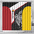 Personalised PNG Madang Province Shower Curtain Bird of Paradise Tattoo Flag Motif - Polynesian Pride