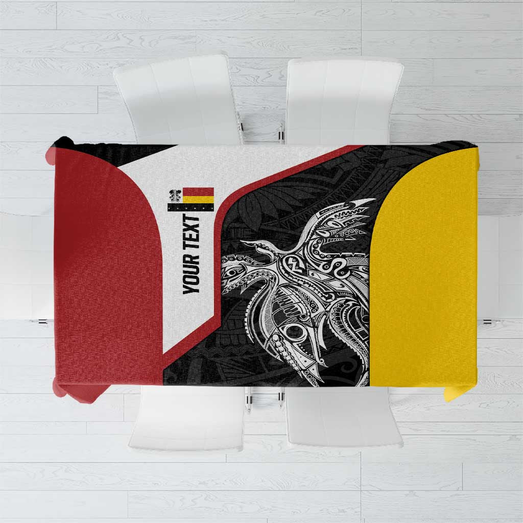 Personalised PNG Madang Province Tablecloth Bird of Paradise Tattoo Flag Motif - Polynesian Pride