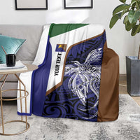 Personalised PNG Manus Province Blanket Bird of Paradise Tattoo Flag Motif - Polynesian Pride