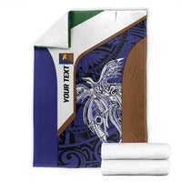 Personalised PNG Manus Province Blanket Bird of Paradise Tattoo Flag Motif - Polynesian Pride