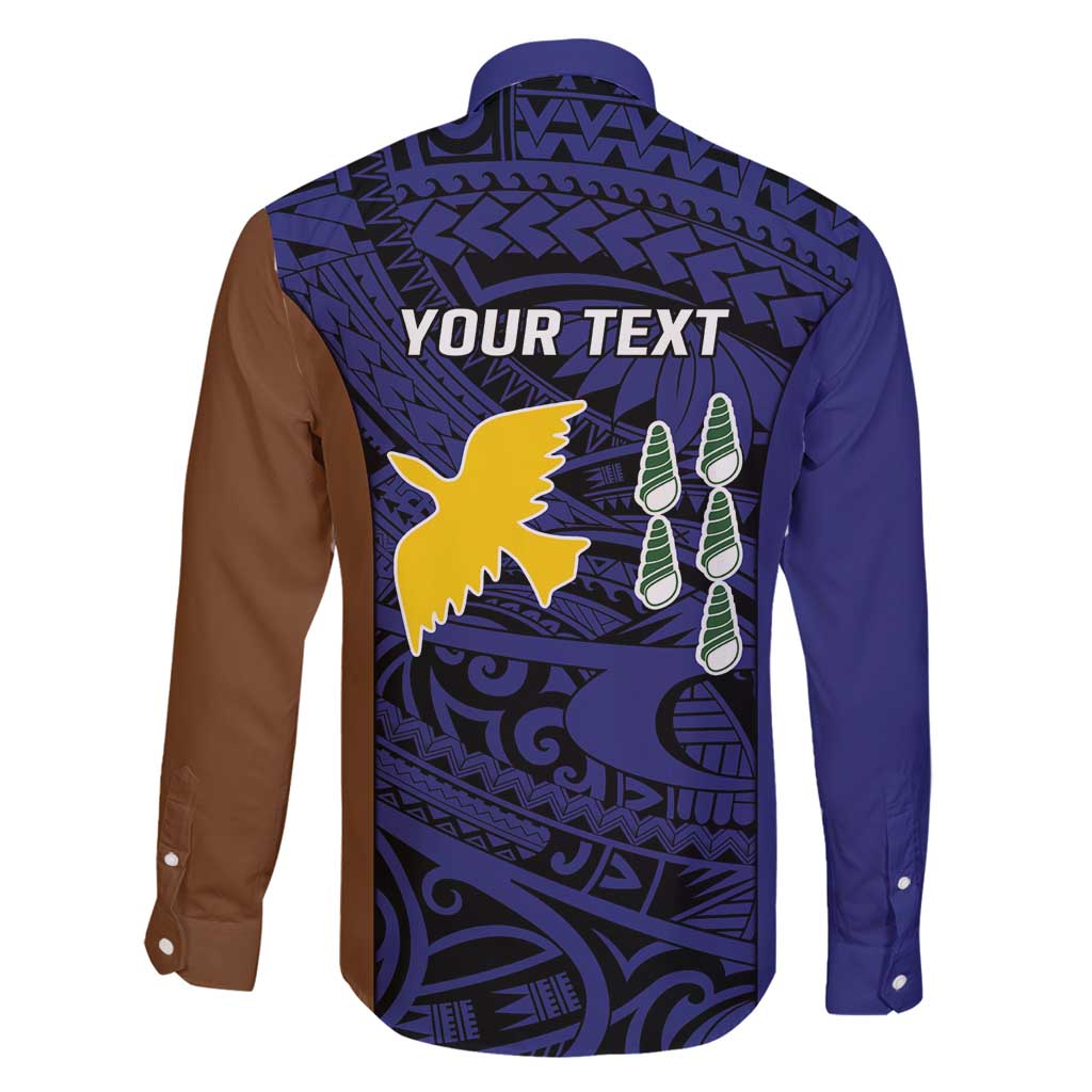 Personalised PNG Manus Province Family Matching Long Sleeve Bodycon Dress and Hawaiian Shirt Bird of Paradise Tattoo Flag Motif - Polynesian Pride