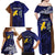 Personalised PNG Manus Province Family Matching Off Shoulder Maxi Dress and Hawaiian Shirt Bird of Paradise Tattoo Flag Motif - Polynesian Pride
