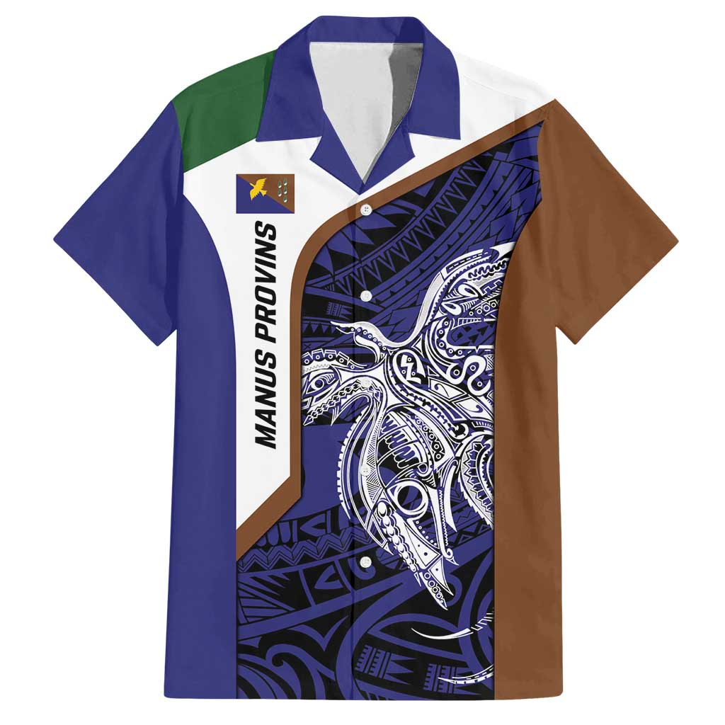 Personalised PNG Manus Province Family Matching Off Shoulder Short Dress and Hawaiian Shirt Bird of Paradise Tattoo Flag Motif - Polynesian Pride