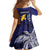 Personalised PNG Manus Province Family Matching Short Sleeve Bodycon Dress and Hawaiian Shirt Bird of Paradise Tattoo Flag Motif - Polynesian Pride
