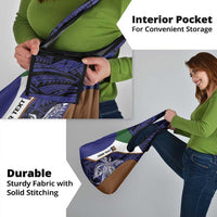 Personalised PNG Manus Province Grocery Bag Bird of Paradise Tattoo Flag Motif - Polynesian Pride