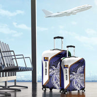 Personalised PNG Manus Province Luggage Cover Bird of Paradise Tattoo Flag Motif - Polynesian Pride