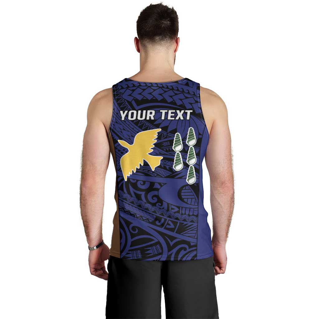 Personalised PNG Manus Province Men Tank Top Bird of Paradise Tattoo Flag Motif LT9 - Polynesian Pride